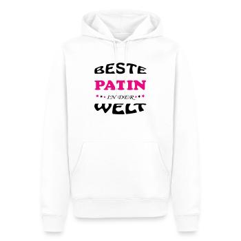BESTE PATIN MARRAINE IN DER WELT - Sweat à capuche Premium bio Homme - blanc - Devant - Nico (187cm)