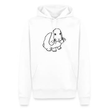 Hase Kaninchen Häschen Nagetier Kleintier niedlich - Männer Premium Bio Hoodie - Weiß - Vorne - Nico (187cm)