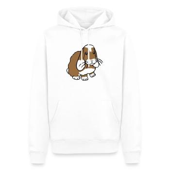Hase Kaninchen Häschen Nagetier Kleintier niedlich - Männer Premium Bio Hoodie - Weiß - Vorne - Nico (187cm)