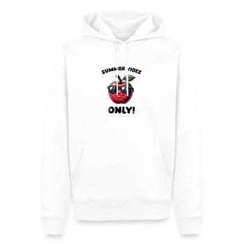 apfel cool - Männer Premium Bio Hoodie - Weiß - Vorne - Nico (187cm)