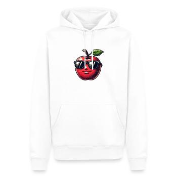 apfel - Männer Premium Bio Hoodie - Weiß - Vorne - Nico (187cm)