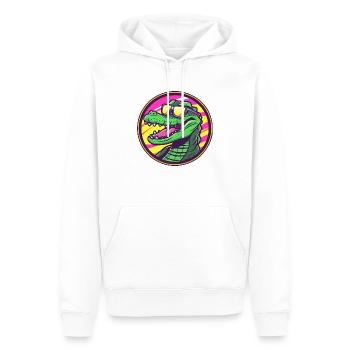 Alligator Bande dessinée cool - Sweat à capuche Premium bio Homme - blanc - Devant - Nico (187cm)