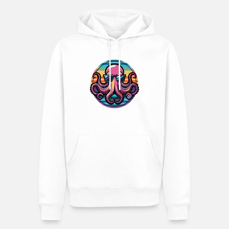 Octopus Cool BD - Sweat à capuche Premium bio Homme - blanc