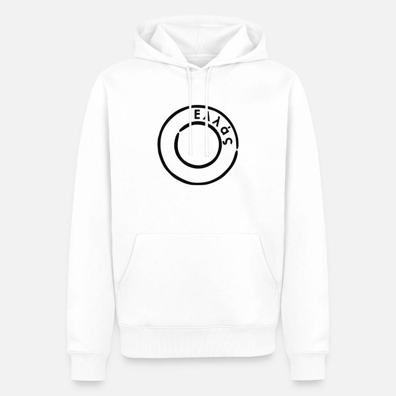 Grèce, Ellas, Hellas - Sweat à capuche Premium bio Homme - blanc