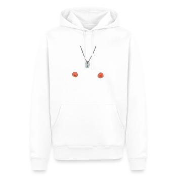 francis imberbe - Sweat à capuche Premium bio Homme - blanc - Devant - Nico (187cm)