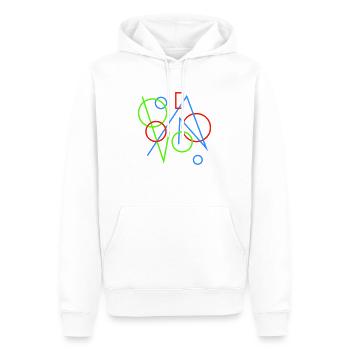 Linien und Formen - Männer Premium Bio Hoodie - Weiß - Vorne - Nico (187cm)