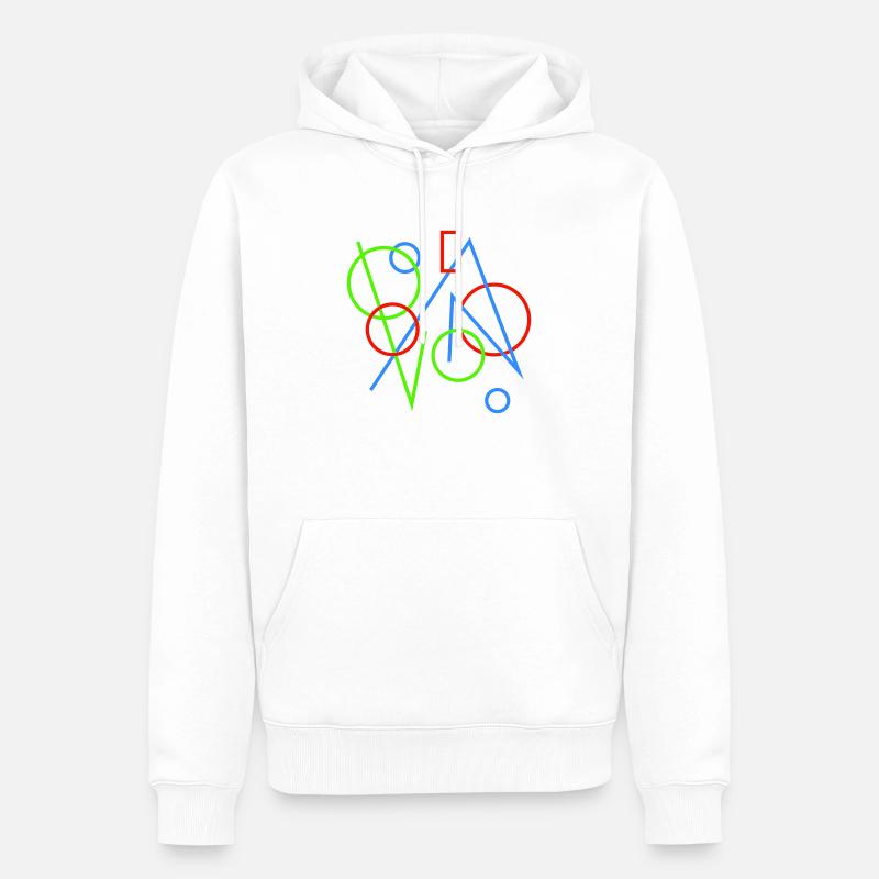 Les lignes et les formes - Sweat à capuche Premium bio Homme - blanc