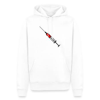 Spritze - Männer Premium Bio Hoodie - Weiß - Vorne - Nico (187cm)