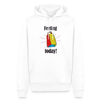 Feeling great today – motivating T-shirt - Men’s Premium Organic Hoodie - white - Front - Nico (187cm)