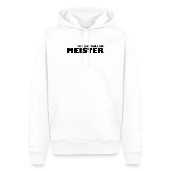 Meister Zimmermann Geschenk Handwerker Werkzeug - Männer Premium Bio Hoodie - Weiß - Vorne - Nico (187cm)