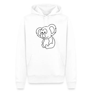 Koala Comic Tier - Männer Premium Bio Hoodie - Weiß - Vorne - Nico (187cm)