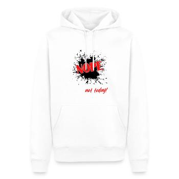 Nope not today - Männer Premium Bio Hoodie - Weiß - Vorne - Nico (187cm)