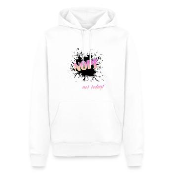 Nope not today - Männer Premium Bio Hoodie - Weiß - Vorne - Nico (187cm)