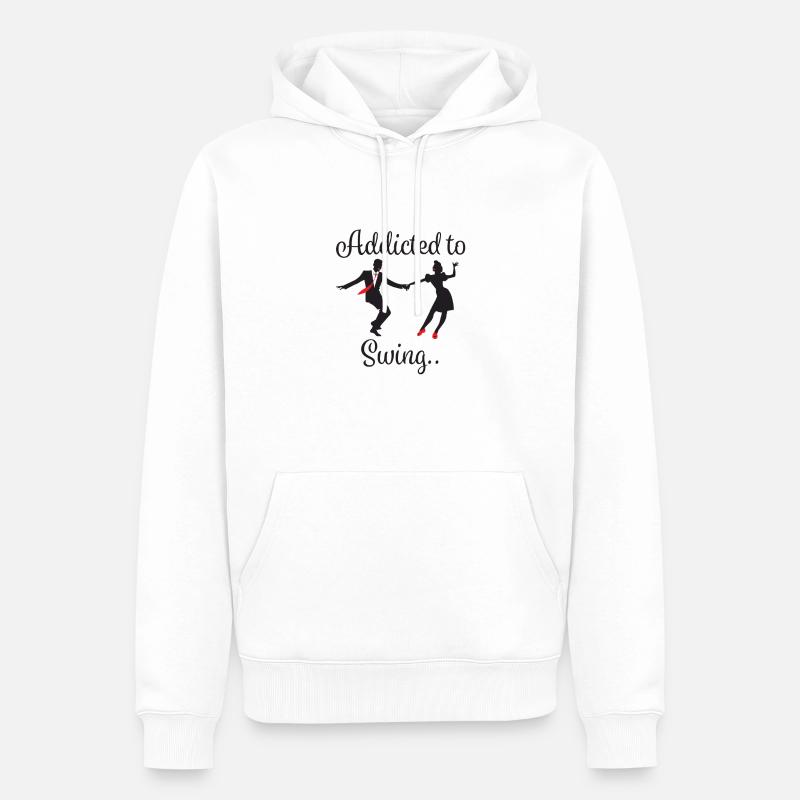 Swing Dancing Addicted to Swing - Männer Premium Bio Hoodie - Weiß