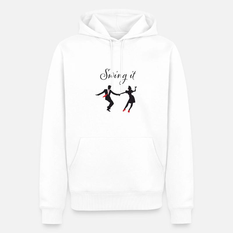 Swing Dancing Swing It - Sweat à capuche Premium bio Homme - blanc