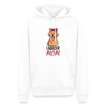 Labrador Dog Womens Labrador Mom - Men’s Premium Organic Hoodie - white - Front - Nico (187cm)
