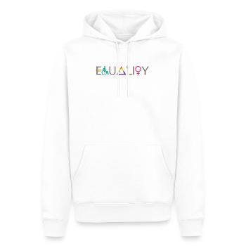 Equality LGBT Spruch Geschenk Pride Rechte - Männer Premium Bio Hoodie - Weiß - Vorne - Nico (187cm)