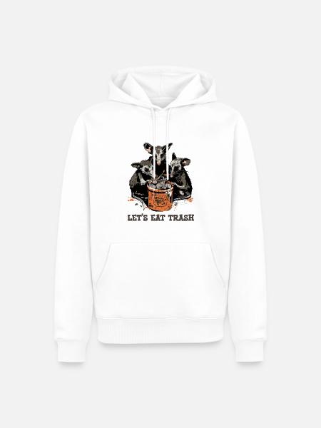 Possum Lets Eat Trash - Men’s Premium Organic Hoodie - white