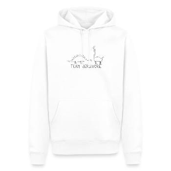 Dino - Männer Premium Bio Hoodie - Weiß - Vorne - Nico (187cm)