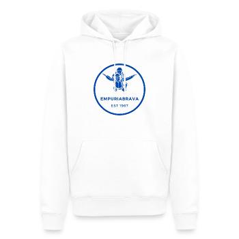 Empuriabrava EST 1967 Parachutisme - Sweat à capuche Premium bio Homme - blanc - Devant - Nico (187cm)