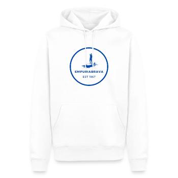 Empuriabrava EST 1967 SUP - Sweat à capuche Premium bio Homme - blanc - Devant - Nico (187cm)
