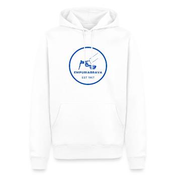 EmpuriaBrava EST 1967 Kitesurf - Sweat à capuche Premium bio Homme - blanc - Devant - Nico (187cm)