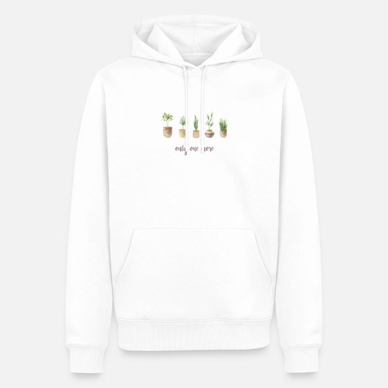 Nur noch eine Pflanze - Männer Premium Bio Hoodie - Weiß