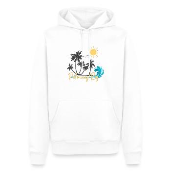 Palmenparadies - Männer Premium Bio Hoodie - Weiß - Vorne - Nico (187cm)
