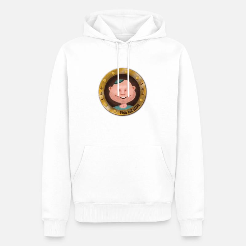 Moin Min Deern - Sweat à capuche Premium bio Homme - blanc