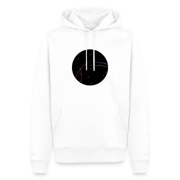 Space Lines - Männer Premium Bio Hoodie - Weiß - Vorne - Nico (187cm)
