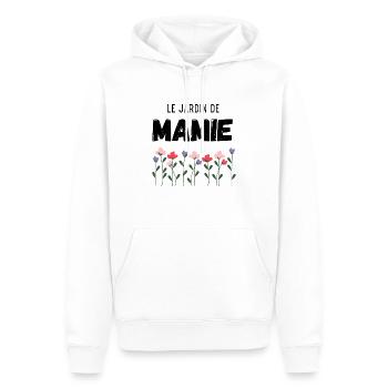 le jardin de mamie - Sweat à capuche Premium bio Homme - blanc - Devant - Nico (187cm)