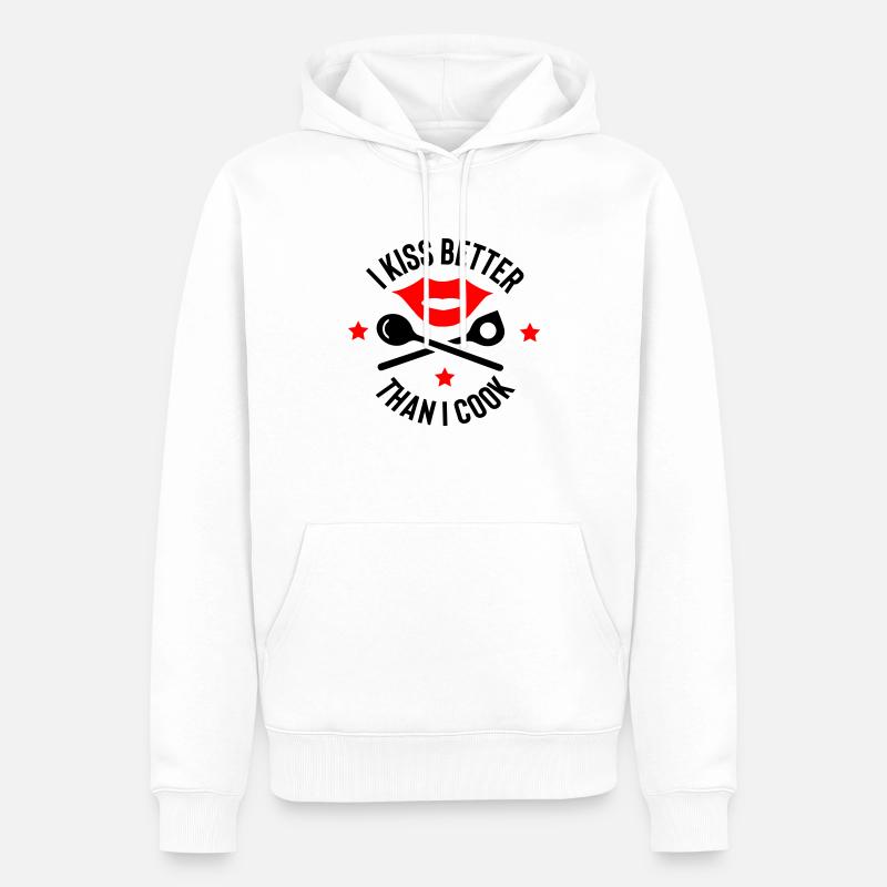 Cuire - Sweat à capuche Premium bio Homme - blanc