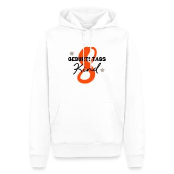 Geburtstagskind 8 Sterne - Männer Premium Bio Hoodie - Weiß - Vorne - Nico (187cm)