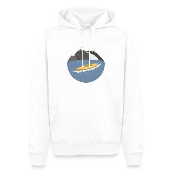 Wassersport - Männer Premium Bio Hoodie - Weiß - Vorne - Nico (187cm)