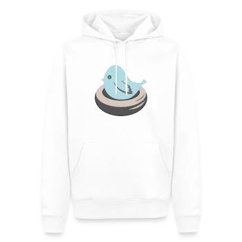 BLUE BIRD NESTING - Männer Premium Bio Hoodie - Weiß - Vorne - Nico (187cm)
