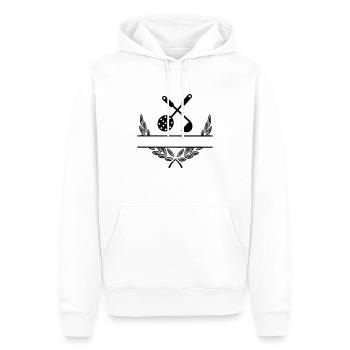 Cook tools in laurel wreath - Men’s Premium Organic Hoodie - white - Front - Nico (187cm)