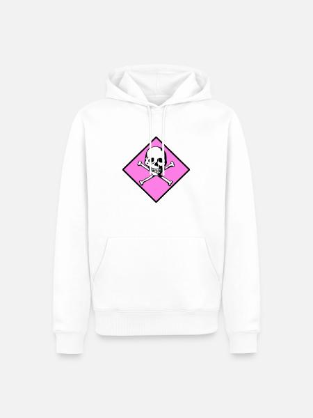 Skull and bones - Men’s Premium Organic Hoodie - white