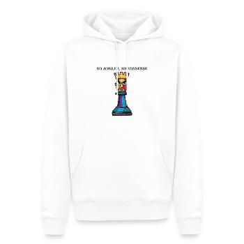 Keine Winkel, kein Unsinn – Chess Rook - Männer Premium Bio Hoodie - Weiß - Vorne - Nico (187cm)