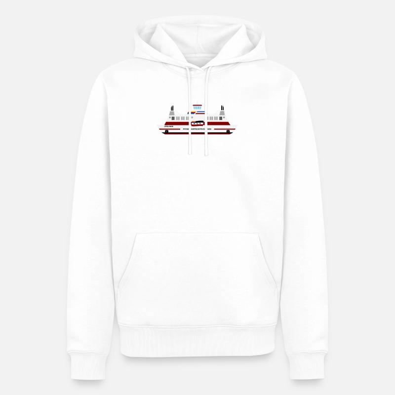 UTHLANDE - Sweat à capuche Premium bio Homme - blanc