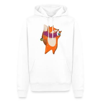 Fox Christmas - Men’s Premium Organic Hoodie - white - Front - Nico (187cm)