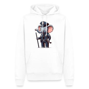 Cute Elephant Police Officer - Männer Premium Bio Hoodie - Weiß - Vorne - Nico (187cm)
