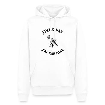 Karaoke Humor Gift I Can't I Have Karaoke - Men’s Premium Organic Hoodie - white - Front - Nico (187cm)