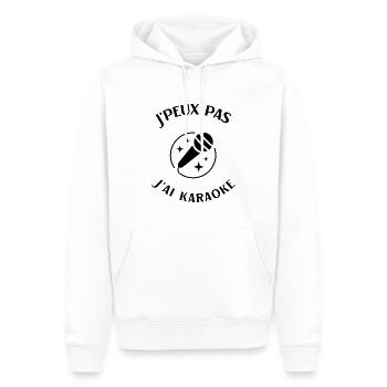 Karaoke Humor Gift I Can't I Have Karaoke - Men’s Premium Organic Hoodie - white - Front - Nico (187cm)