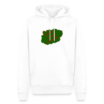 beau jour - Sweat à capuche Premium bio Homme - blanc - Devant - Nico (187cm)