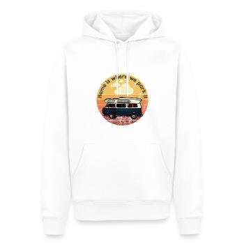 Camping Camper Outdoor Sommer Design - Männer Premium Bio Hoodie - Weiß - Vorne - Nico (187cm)