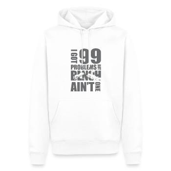 Bodybuilder Kraftsport Fitness Motiv - Männer Premium Bio Hoodie - Weiß - Vorne - Nico (187cm)