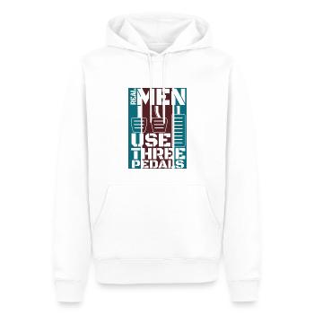 Tuning Spruch für Motorsport / Auto Fans - Männer Premium Bio Hoodie - Weiß - Vorne - Nico (187cm)