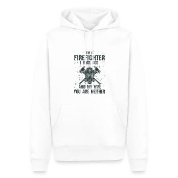 Feuerwehrmann Feuerwehr & Sprüche - Männer Premium Bio Hoodie - Weiß - Vorne - Nico (187cm)