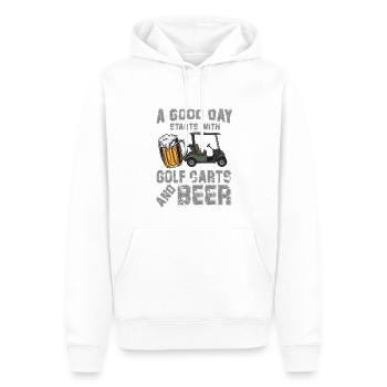 Golf Geschenk Witz Golfspieler Golfer - Männer Premium Bio Hoodie - Weiß - Vorne - Nico (187cm)