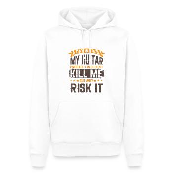 Gitarre Musik Gitarisst Gitarren Spruch - Männer Premium Bio Hoodie - Weiß - Vorne - Nico (187cm)